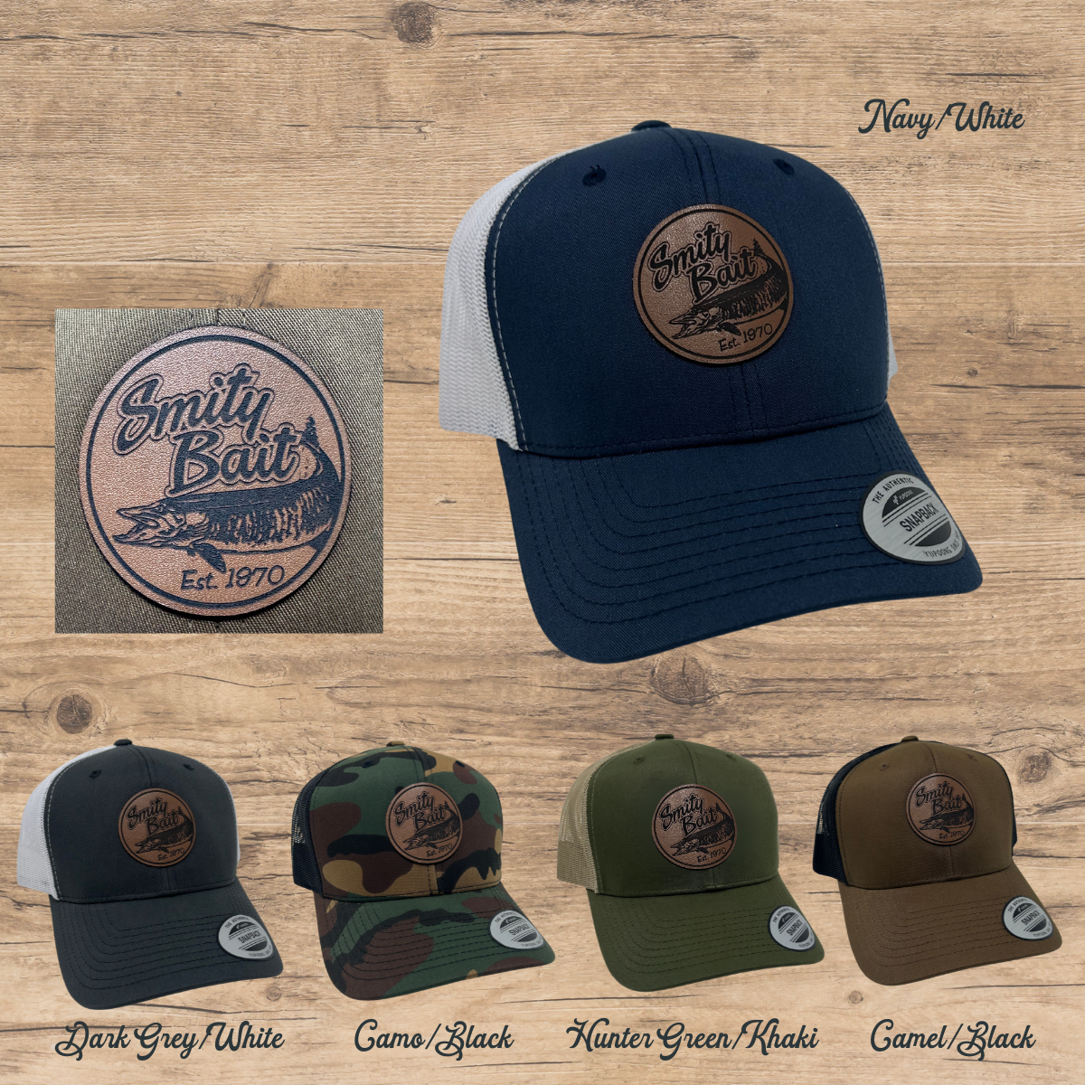 Circle Musky Leather Patch Snapback Ball Cap