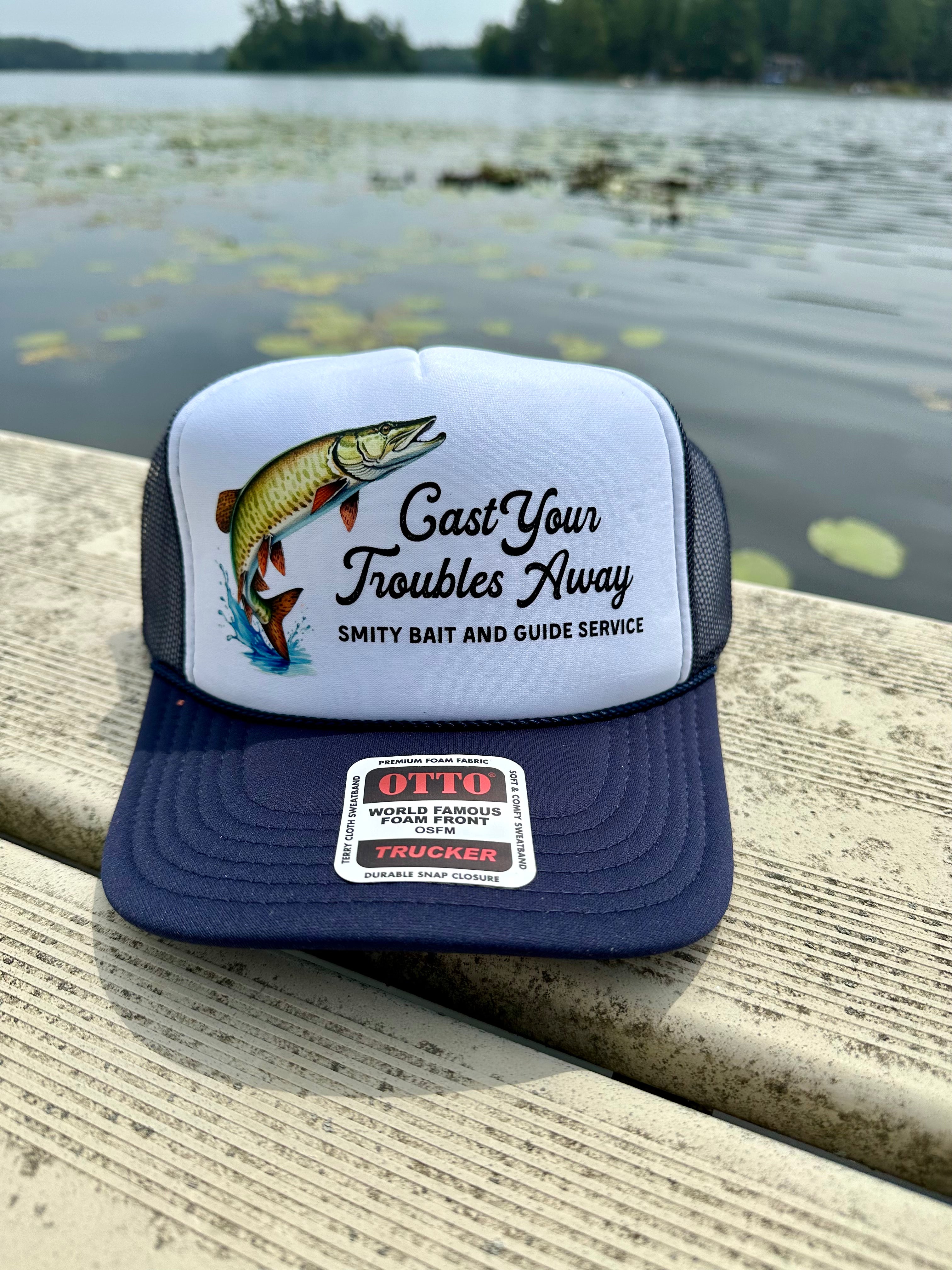 Cast Your Troubles Away Otto Snapback Ball Cap