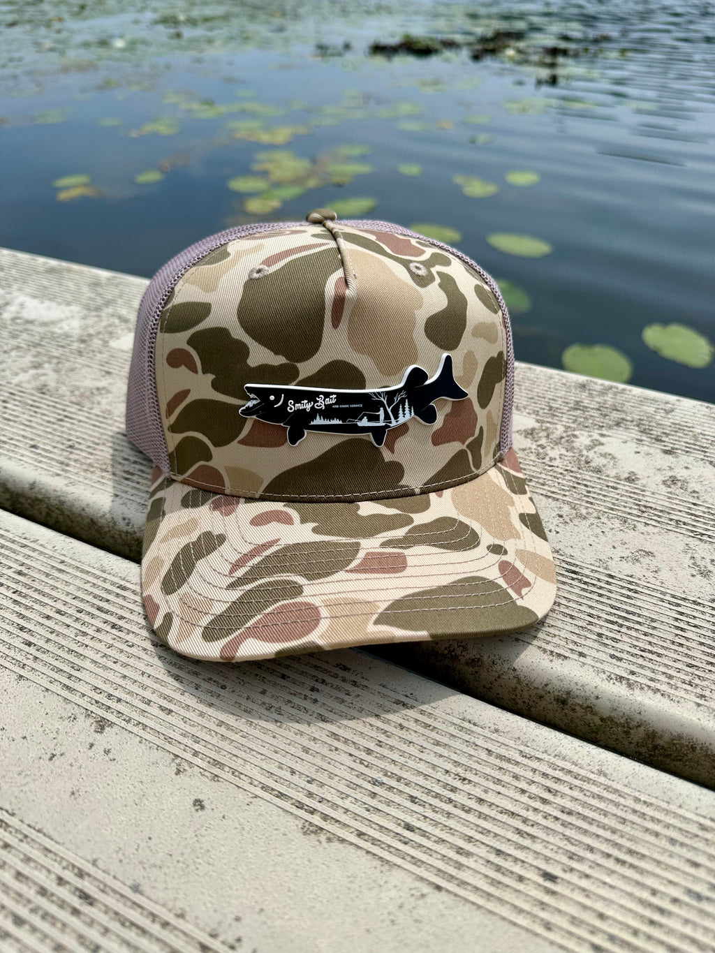 Musky PVC Patch Duck Camo Snapback Ball Cap