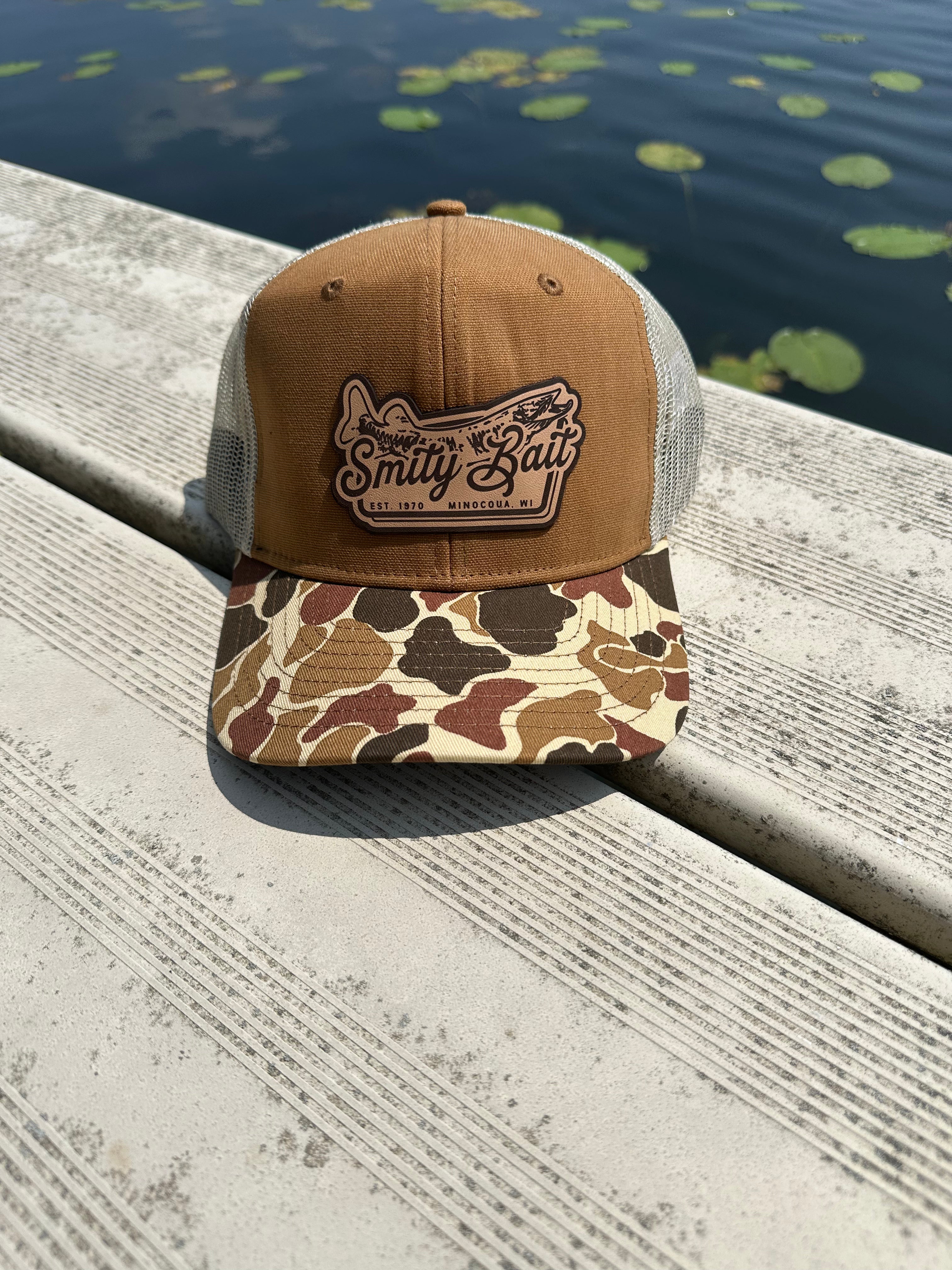 Camo Musky Leather Patch Snapback Ball Caps
