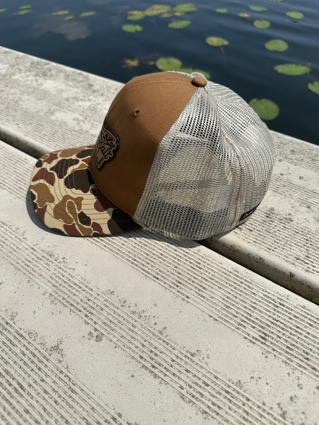 Camo Musky Leather Patch Snapback Ball Caps