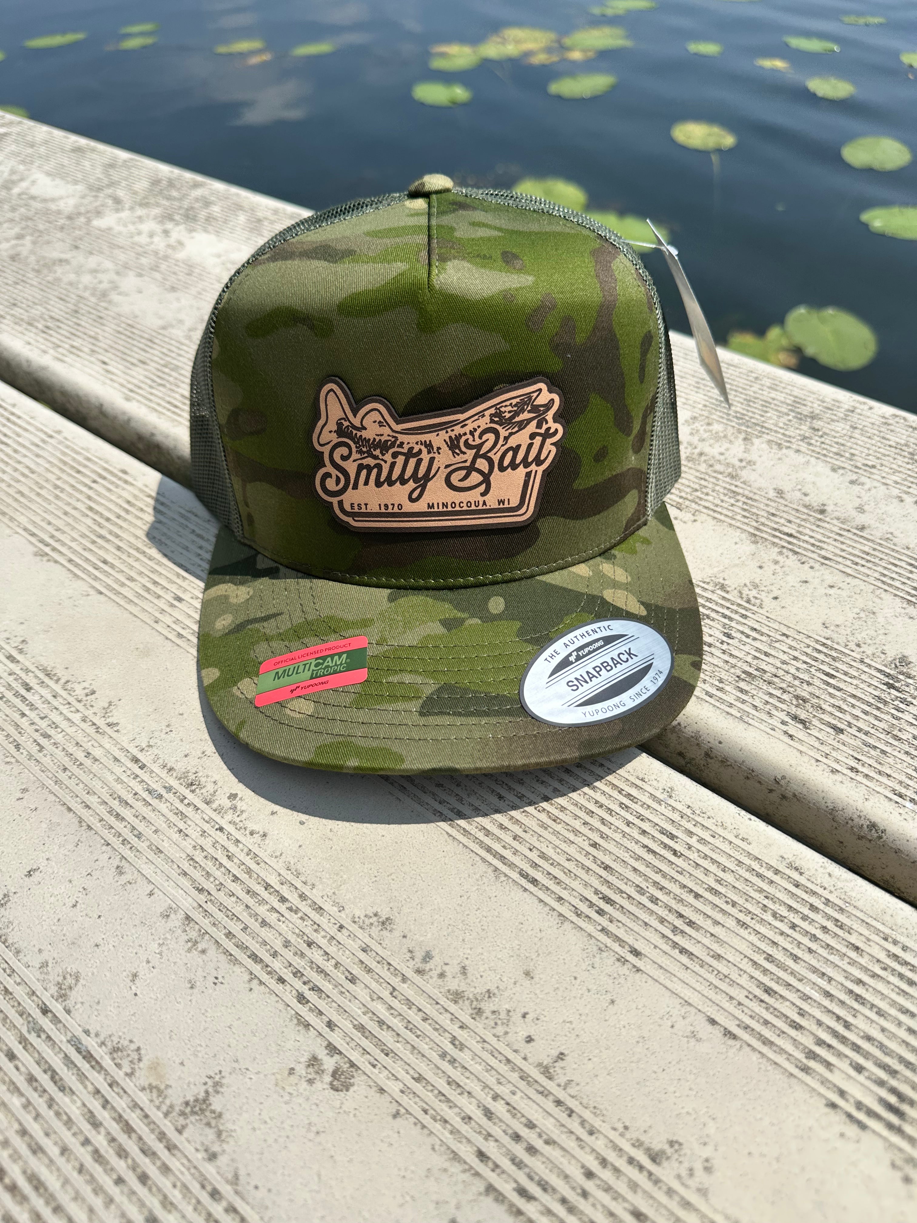 Camo Musky Leather Patch Snapback Ball Caps